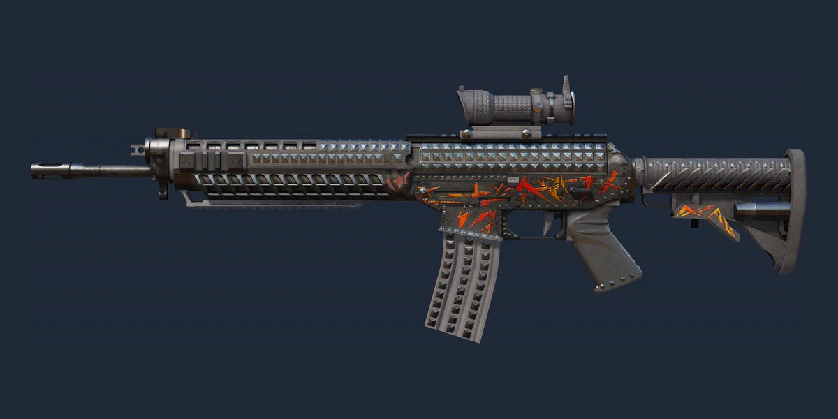 SG 553 | Heavy Metal (Well-Worn) preview