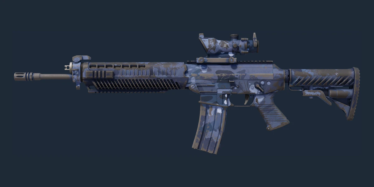 SG 553 | Night Camo (Well-Worn) preview