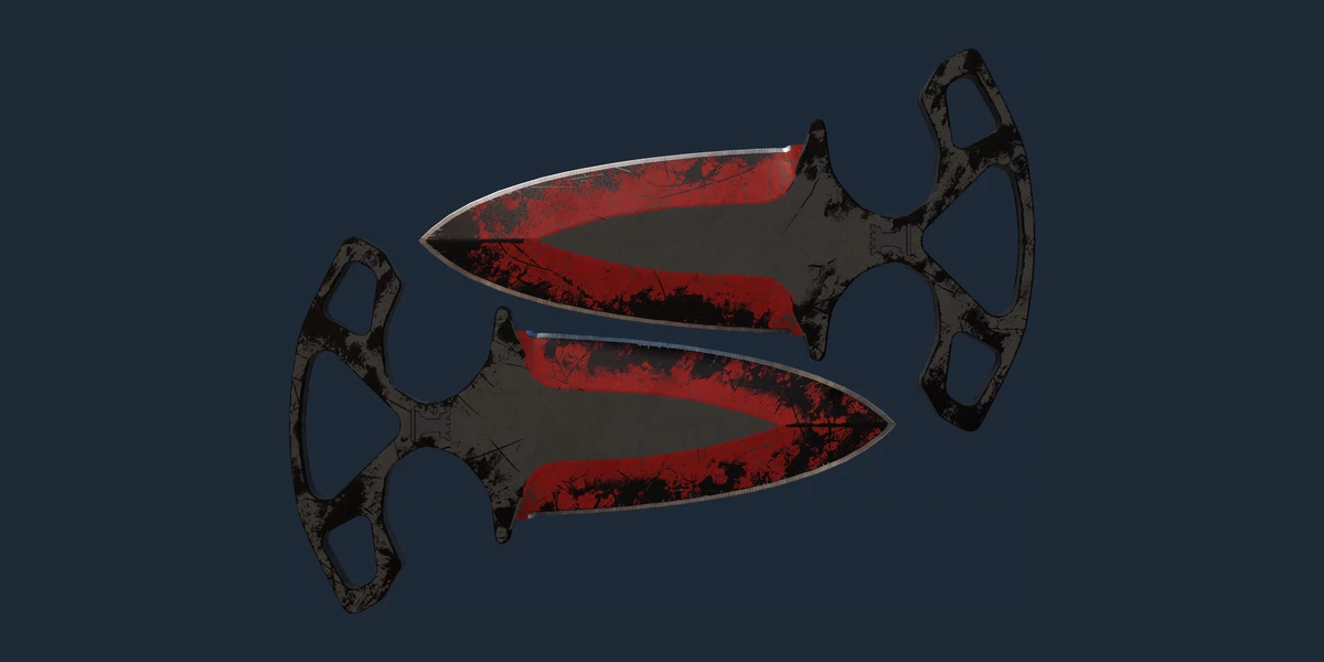 Pré-visualização de Shadow Daggers (★ StatTrak™) | Crimson Web (Gasto)