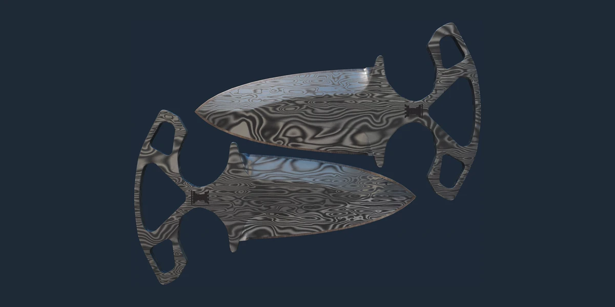 ★ Shadow Daggers | Damascus Steel (Minimal Wear) preview