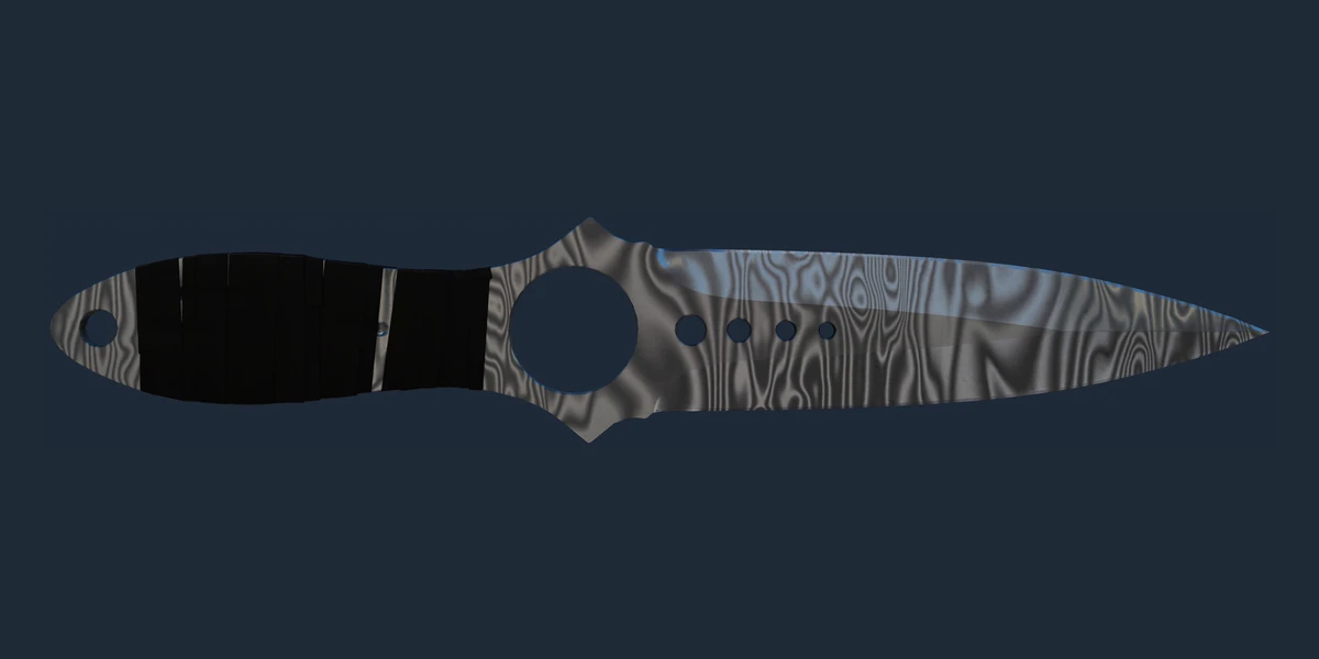 Anteprima di Coltello Scheletro ★ | Damascus Steel (Usura minima)