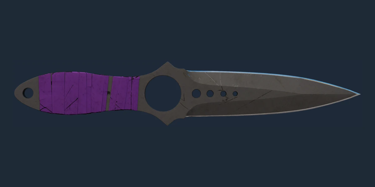 Anteprima di Coltello Scheletro ★ | Ultraviolet (Segnato dalle battaglie)