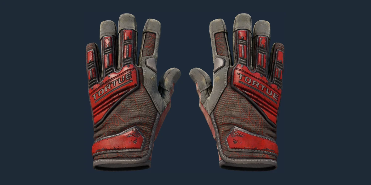 ★ Specialist Gloves | Crimson Web (Battle-Scarred) preview