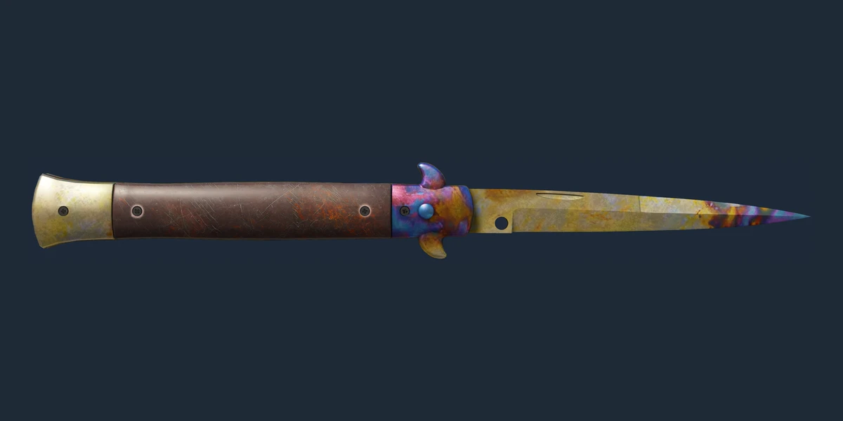 ★ StatTrak™ Stiletto Knife | Case Hardened (Well-Worn) preview