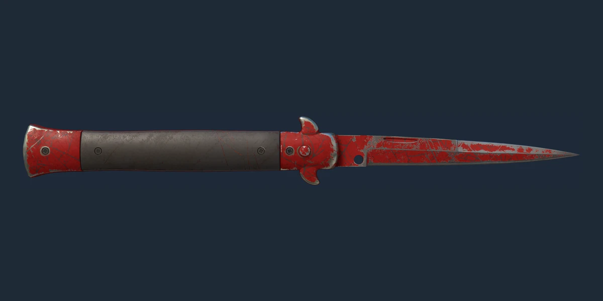 ★ Stiletto Knife | Crimson Web (Battle-Scarred) preview