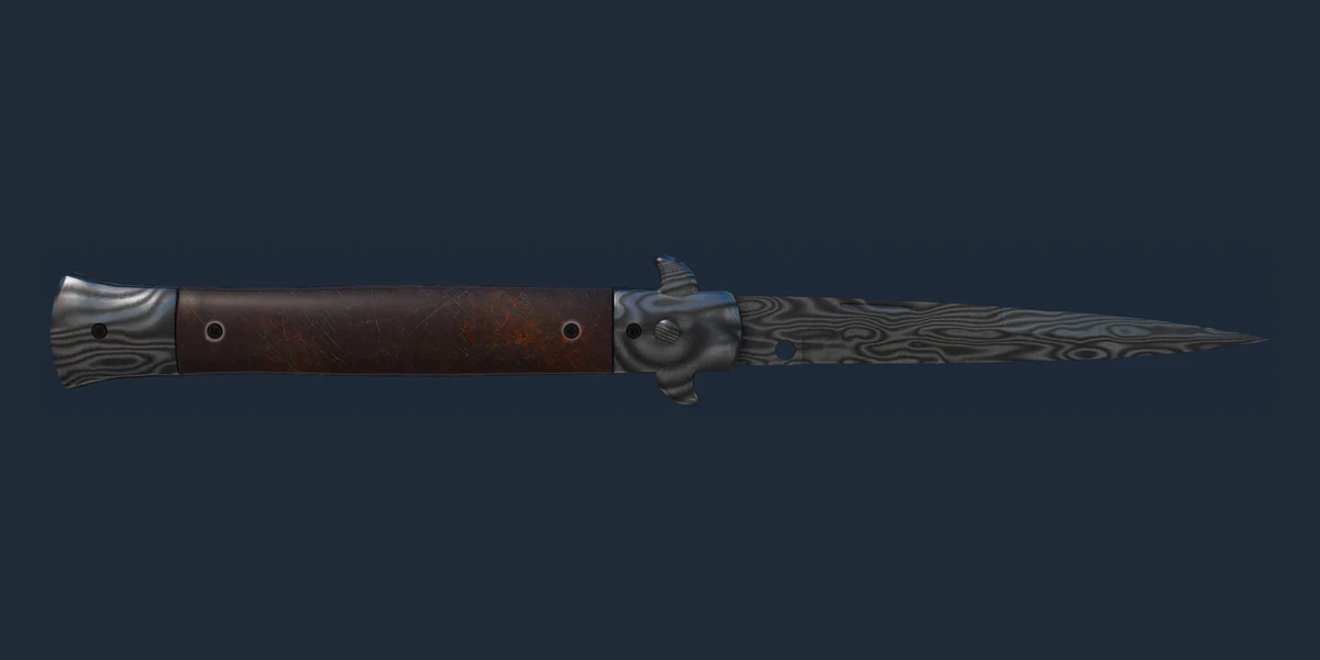 ★ StatTrak™ Stiletto Knife | Damascus Steel (Battle-Scarred) preview