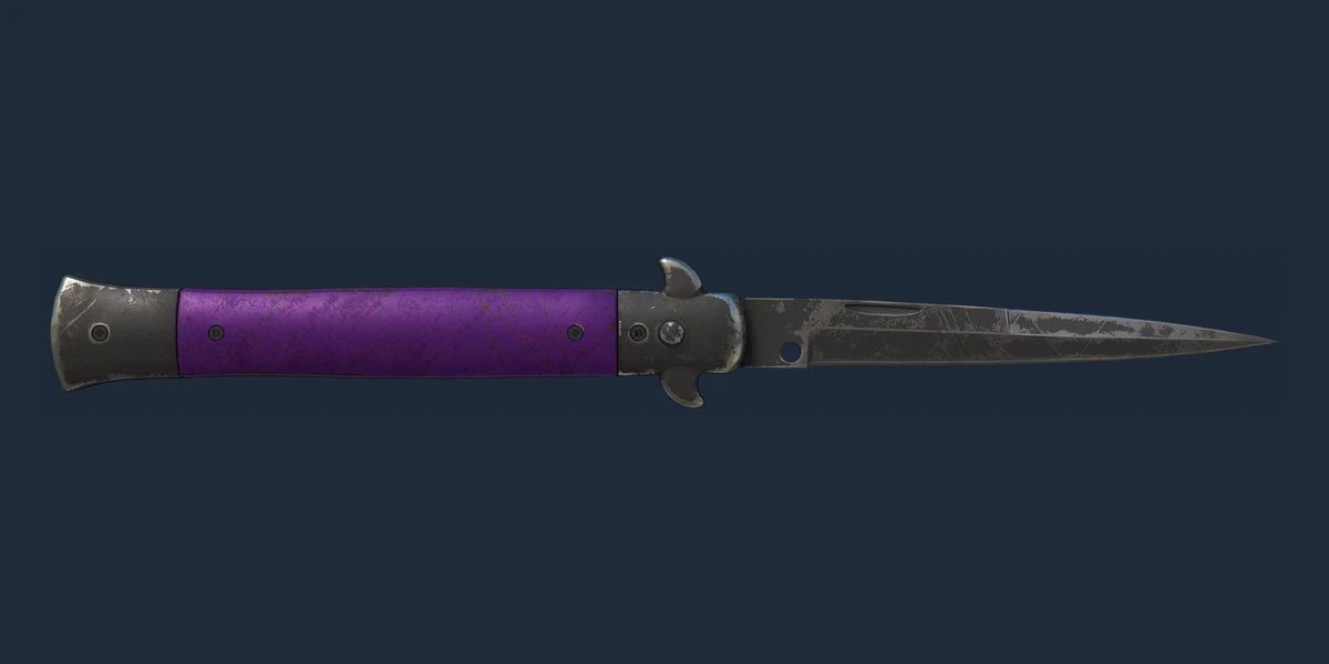 Pré-visualização de Faca Stiletto (★ StatTrak™) | Ultraviolet (Gasto)