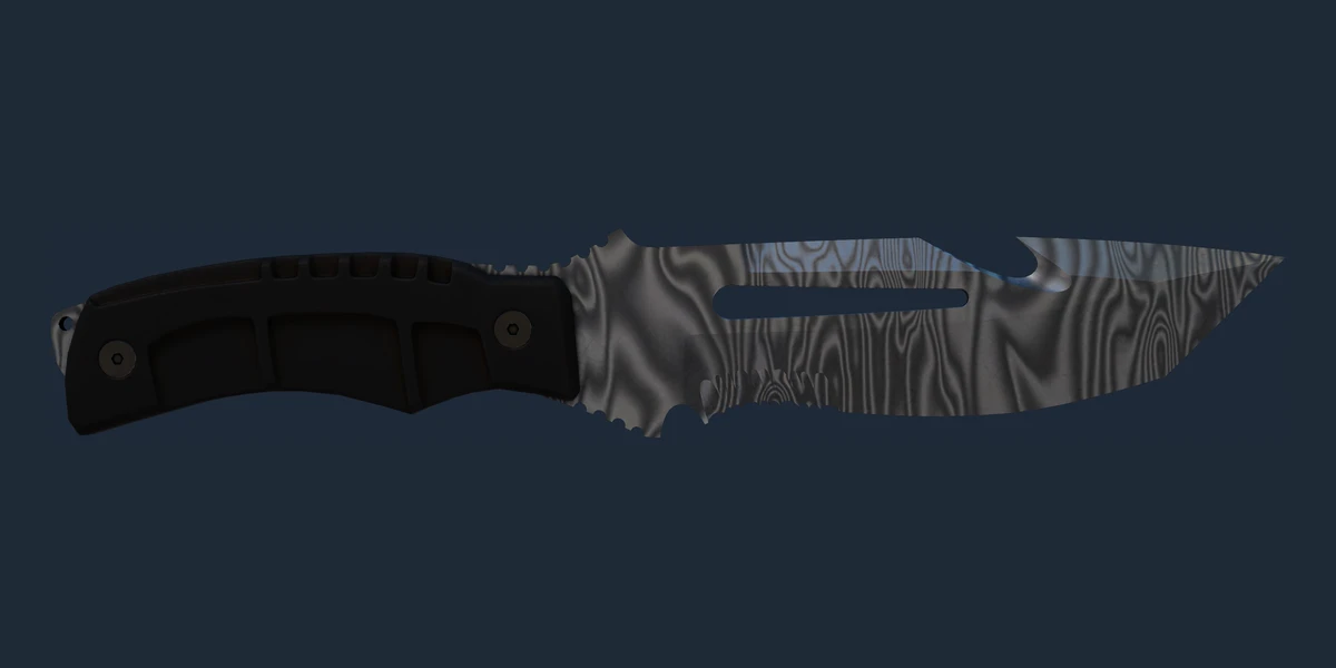 ตัวอย่าง มีดเซอร์ไวเวอร์ (★) | Damascus Steel (ผ่านการทดสอบภาคสนาม)