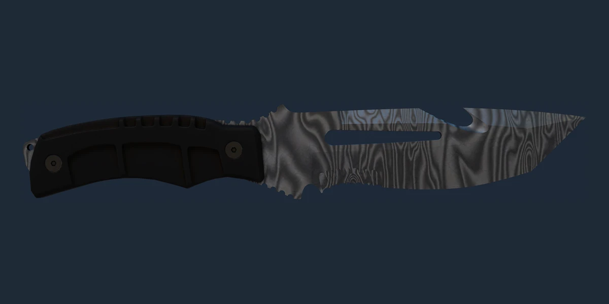 Anteprima di Coltello da sopravvivenza ★ | Damascus Steel (Consumato)