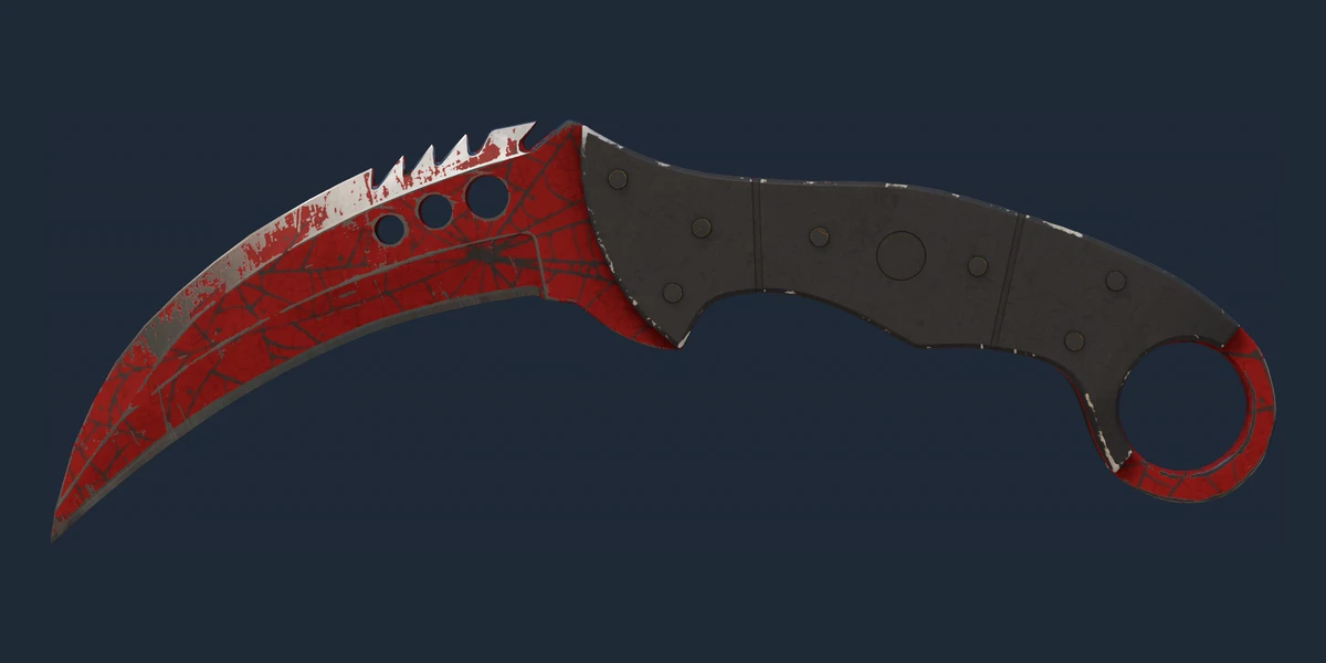 ★ Talon Knife | Crimson Web (Well-Worn) preview