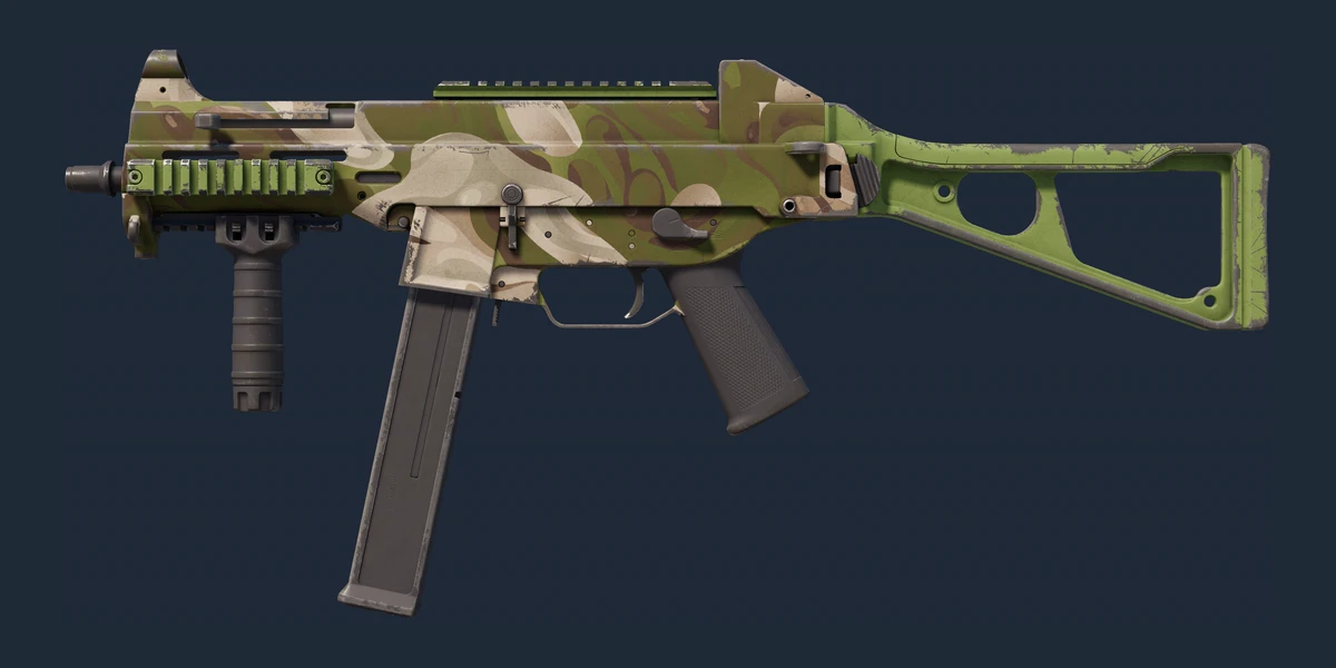 Souvenir UMP-45 | Green Swirl (Field-Tested) preview