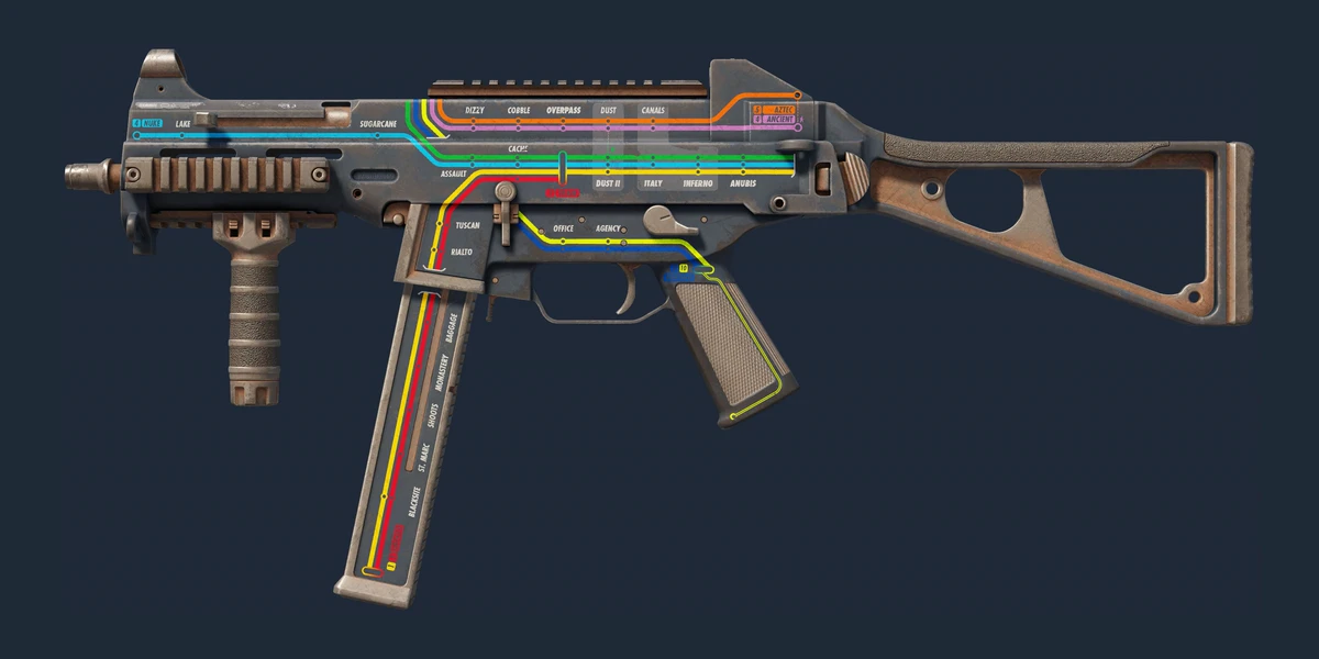 Náhled: UMP-45 | Late Night Transit (Poničený bojem)