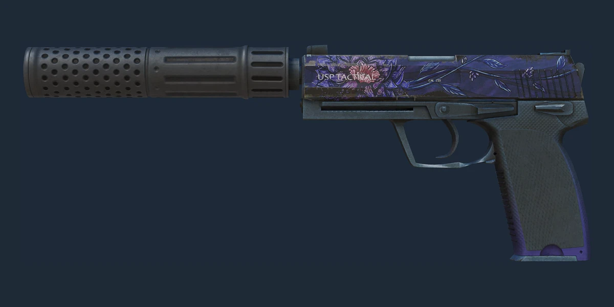Náhled: USP-S | Black Lotus (Poničený bojem)