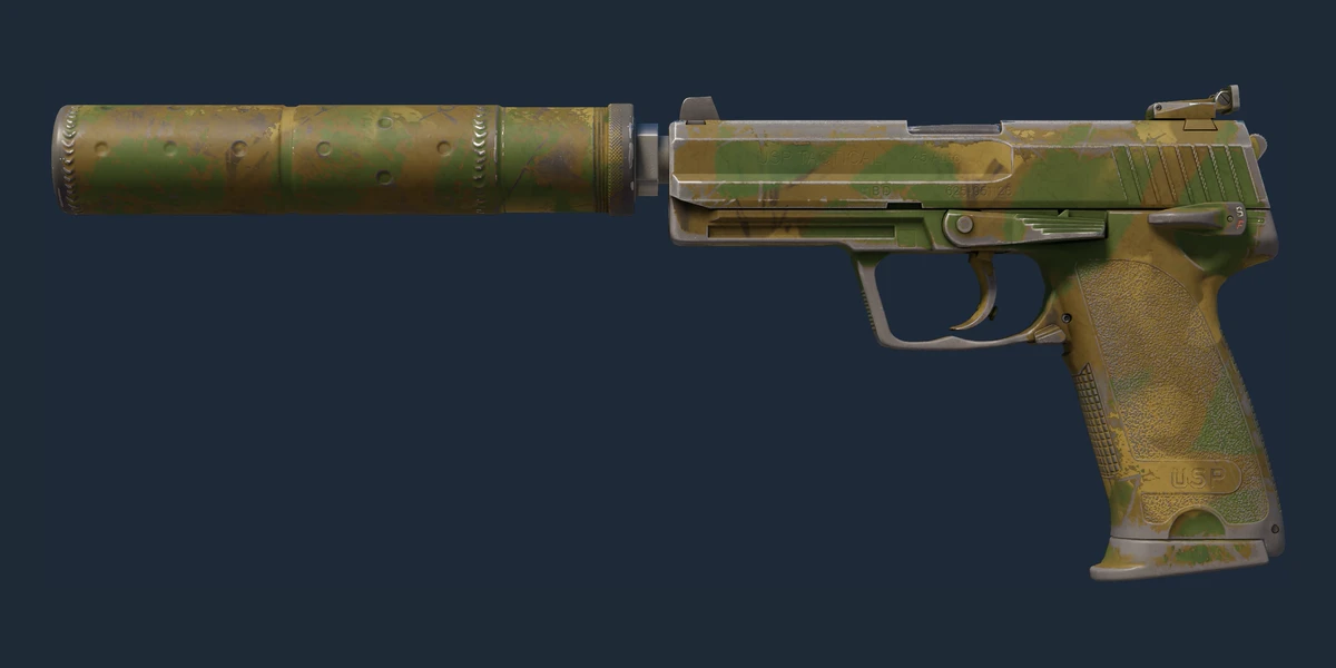 USP-S | Erdei Levelek (Harctéren tesztelt) előnézete