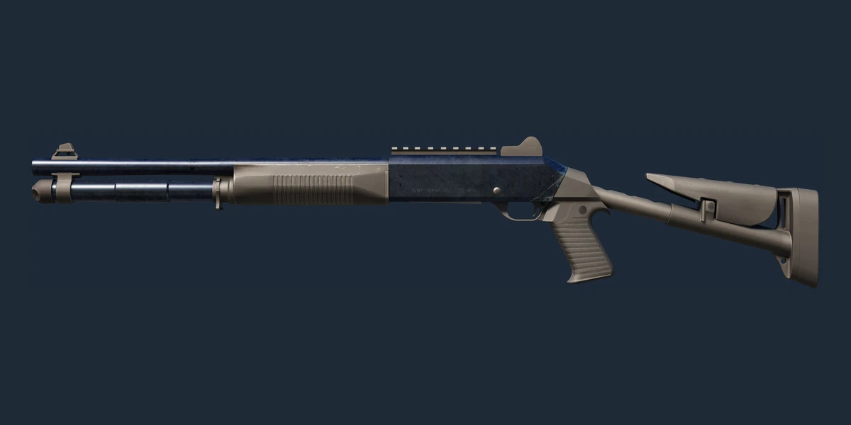 ตัวอย่าง XM1014 | Blue Steel (มีรอยถลอกอย่างมาก)